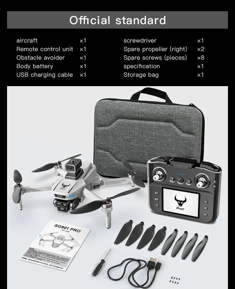 Xiaomi SG901 MAX GPS Drone professionnel 8K aérien HD évitant des obstacles avec écran plus grand télécommande Drone pliable sans brosse