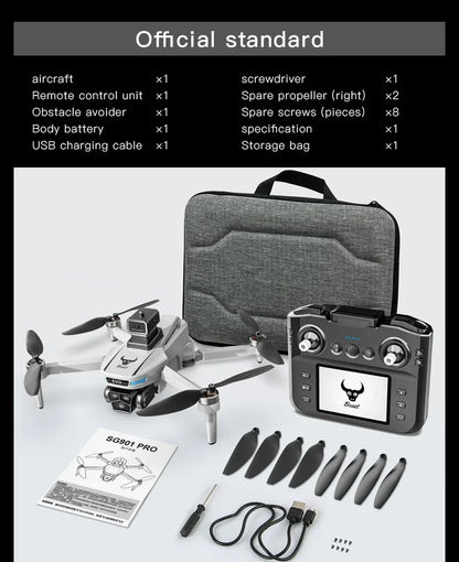 Xiaomi SG901 MAX GPS Drone professionnel 8K aérien HD évitant des obstacles avec écran plus grand télécommande Drone pliable sans brosse