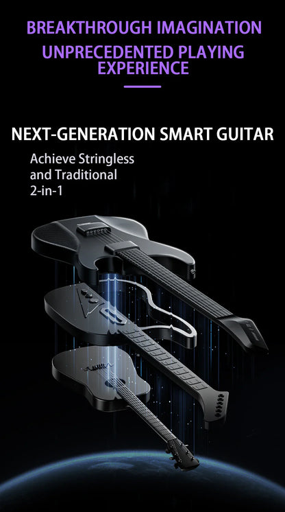 AeroBand – guitare électrique détachable, corde en Silicone indolore, tout-en-un, 9 Styles sonores, basse acoustique avec port micro