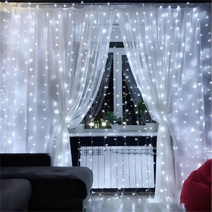 Rideaux lumineux LED alimentés par USB avec télécommande, décorations de noël pour la maison, mariage, anniversaire, chambre à coucher, lumières de fête