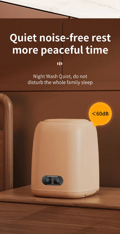 Mini Washing Machine,9L Capacity，Portable Home Dormitory Underwear Socks Elution Washer,3 Major Cleaning And Care Modes