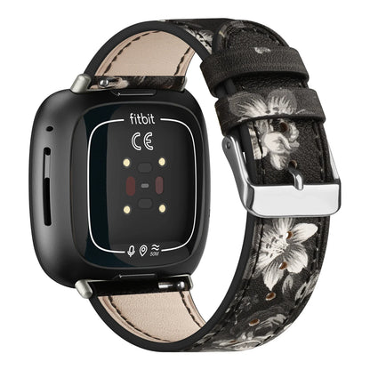 Genuine Leather Band For Fitbit Versa 3/Versa 4 Strap Bracelet For Fitbit Sense/Sense 2 Watch Band Adjustable Wristband
