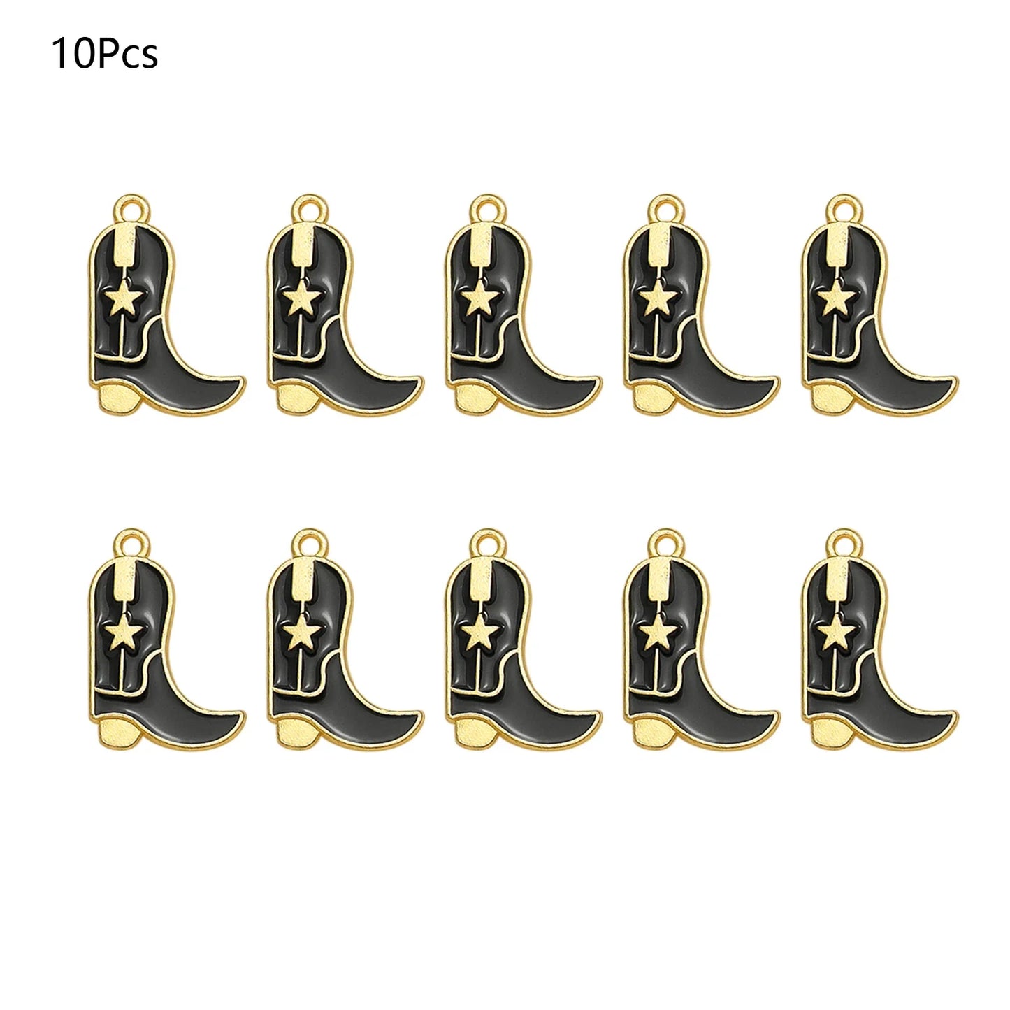 Pendentif Cowboy Western DIY Fabrication artisanale de bijoux pour boucles d'oreilles Bracelet Collier Émail Chapeau Cowgirl Bottes Breloques Accessoires