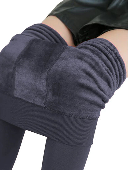 Leggings d'hiver tricot velours Legging décontracté nouveau haute élastique épaissir dame chaud noir pantalon pantalon slim pour femmes Leggings