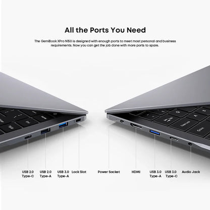 CHUWI GemiBook XPro 14.1 Inch Laptop Intel 12th N150 16GB DDR5 512GB SSD Windows 11 1920*1080 16:9 Screen WiFi 6 BT5.2 38Wh