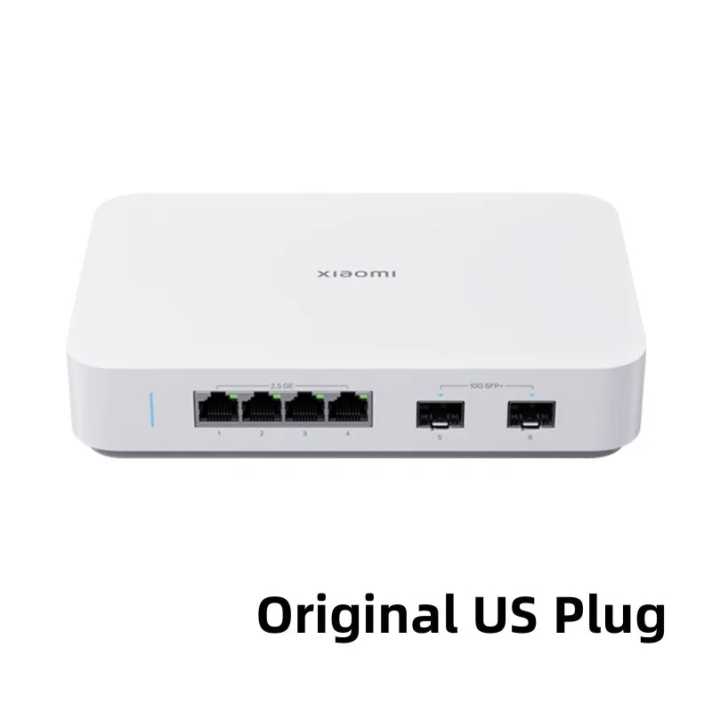 Xiaomi Mi 10 Gigabit Ethernet Switch 10000Mbps Network Switches VLAN Ethernet Splitter Lan Router 4 2.5G Ports RJ45 Hub Switch