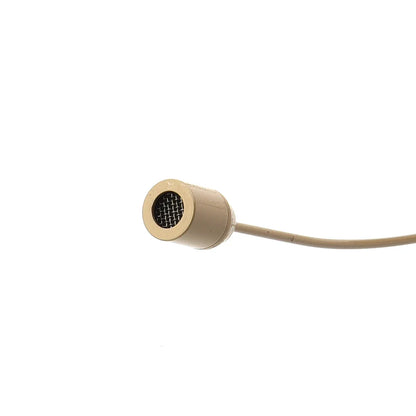 Casque beige à oreillette unique, microphone, fonctionnement mains libres, prise XLR 3,5 mm, 3 broches, 4 broches, avec bonnette de microphone