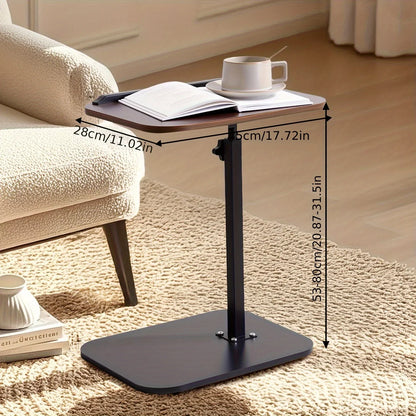 [Table d'ordinateur portable moderne] Table d'appoint moderne en forme de C à hauteur réglable |    360 °   Table rotative pour ordinateur portable, parfaite pour le canapé