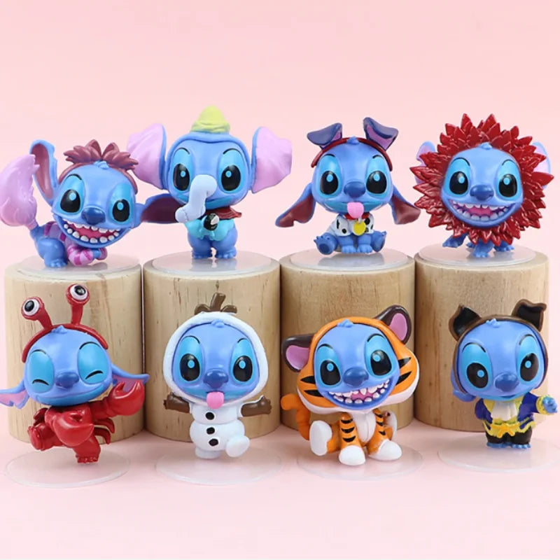 Stitch Blind Box Figurine, Cartoon Animation, Indoor Decoration, Model Doll, Movable Figurine, Children's Toy, Girls' Birthday G