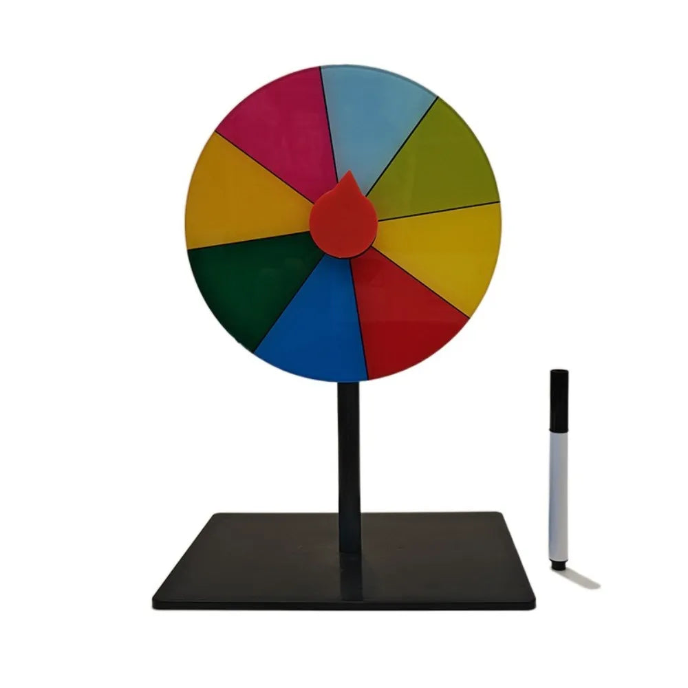 Roue de Fortune réutilisable en ABS, Base Stable, roue de Roulette de couleur, jeu interactif, plateau tournant de prix