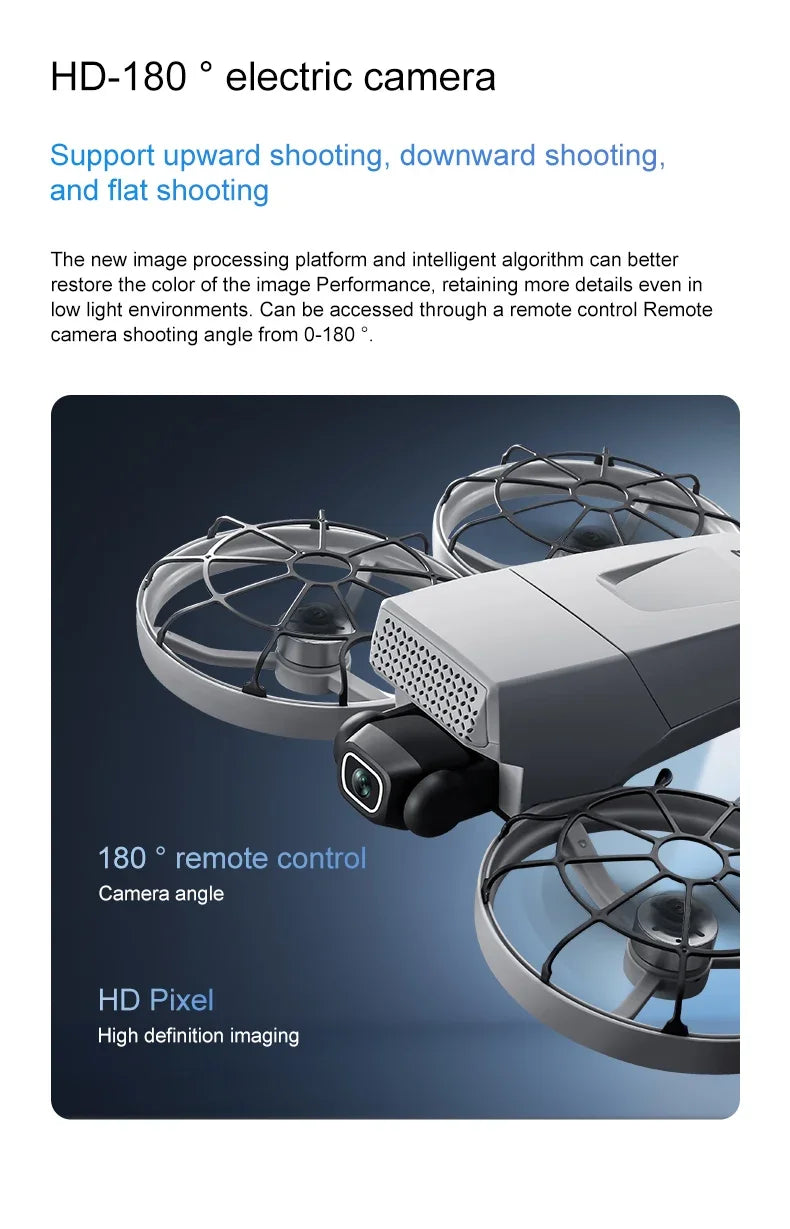 Drones 4k professionnel 10km flux optique sans brosse pliant double miroir photographie aérienne professionnelle avec drone à cardan servo