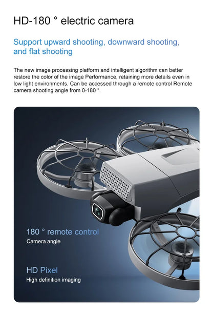 Drones 4k professionnel 10km flux optique sans brosse pliant double miroir photographie aérienne professionnelle avec drone à cardan servo