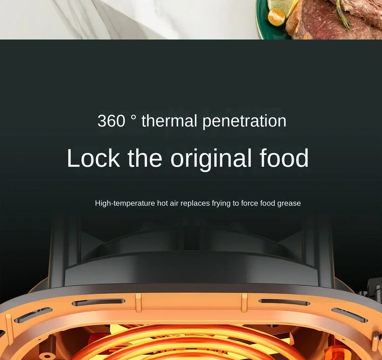 220V AUX Air Fryer and Oven Combo: Multifunctional, Fully Automatic, No Oil Technology, Easy-to-clean AB