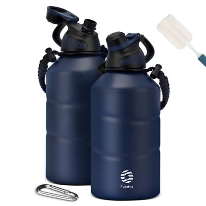 FEIJIAN Thermos Bottle 1.9L Large Capacity Stainless Steel Thermal Water Bottle Cold and Hot Vacuum Flask With rope Gym
