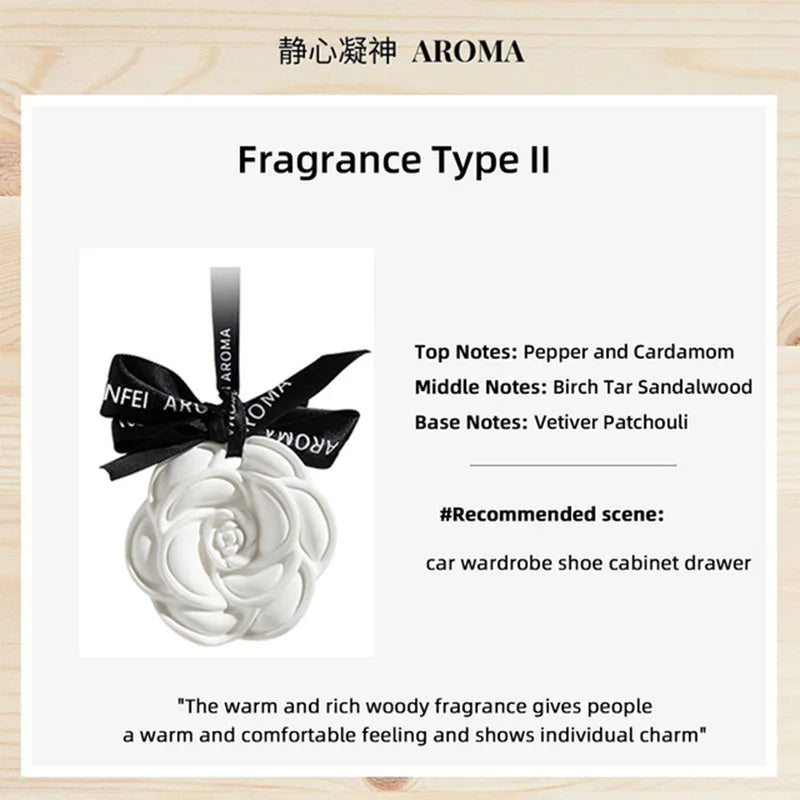 Ceramic Ornaments Aromatherapy Light Luxury Ancient Home Perfume Diffuser Stone Tablet Plaster Car Fragrance Pendant