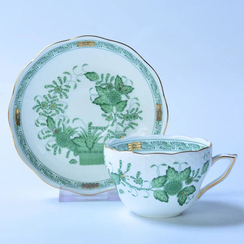 Tasse classique et panier de fleurs S/05 er, tasse à café, tasse à thé de l'après-midi, dessert, maison, tasse à boire, cadeau de la journée de Léon
