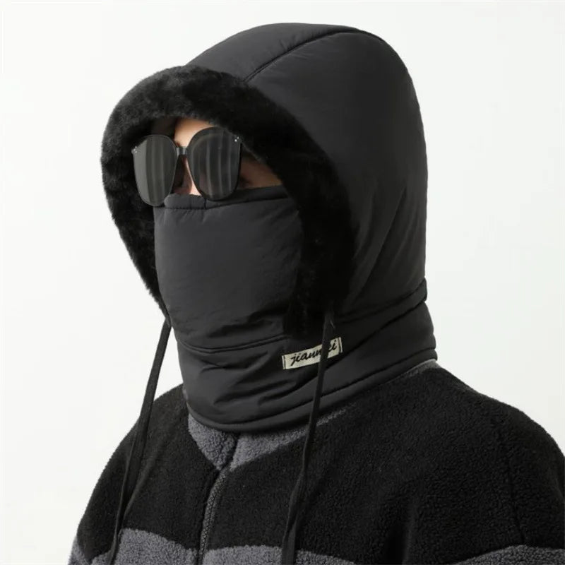Chapeau chaud d'hiver pour hommes et femmes, Protection des oreilles de cyclisme d'automne et d'hiver avec velours épais pour la Protection contre le froid