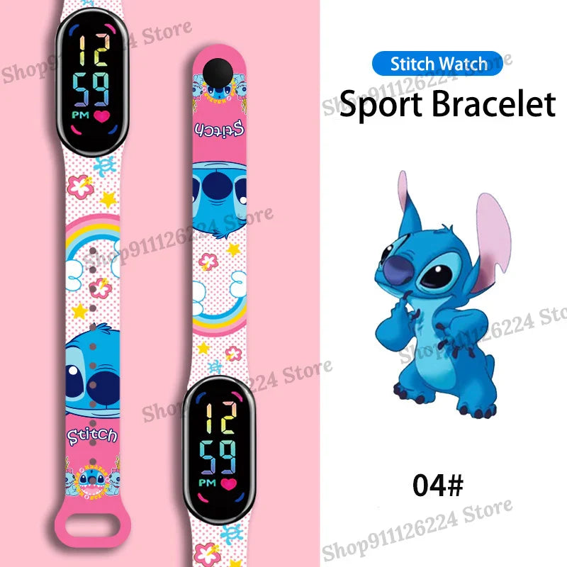 Montres Stitch pour enfants, filles, étanche, sport, écran tactile, pour femmes, horloge numérique étanche, bracelet, cadeaux exquis