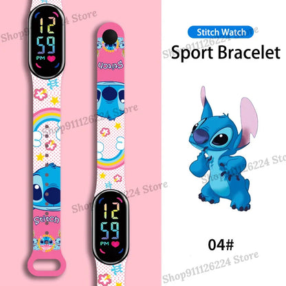 Montres Stitch pour enfants, filles, étanche, sport, écran tactile, pour femmes, horloge numérique étanche, bracelet, cadeaux exquis