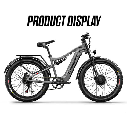 Shengmilo S600 gros pneu vélo électrique 2000W avec deux moteurs 48V17.5AH batterie 26 pouces e vélo adulte, vélo électrique de montagne