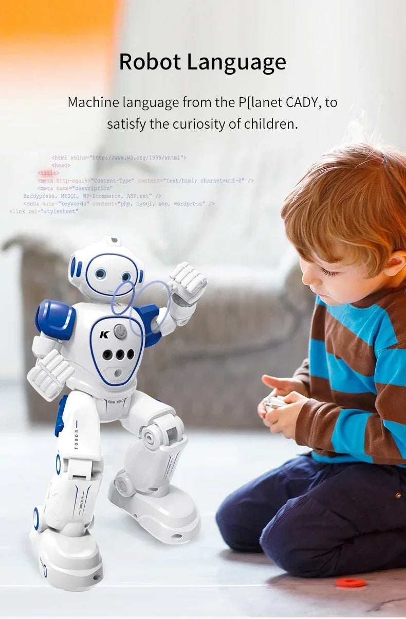 JJRC Rc Robot enfants Intelligent télécommande Robots jouets programmés électrique détection de geste Machine de danse enfants cadeau de noël