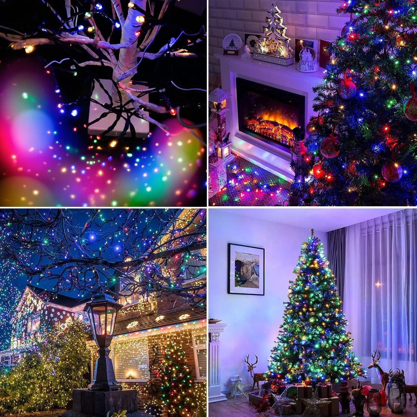 Guirlande solaire LED, lumières d'extérieur de Noël, étanche, étoilée, féerique, pour Festival, fête, ambiance