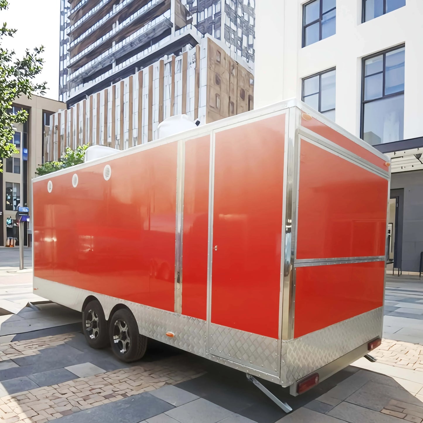 Customzied Food Truck Trailer for Sale Mobile Crepe Pizza Cart Tent Caravan for Camping And Catering