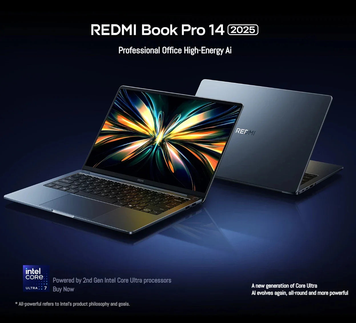 Xiaomi Laptop Redmi Book Pro 14 2025 Ultra 7 255H/Ultra 5 225H Intel Arc Graphics 32GB LPDDR5X 1T SSD 14-inch 120Hz 2.8K Screen
