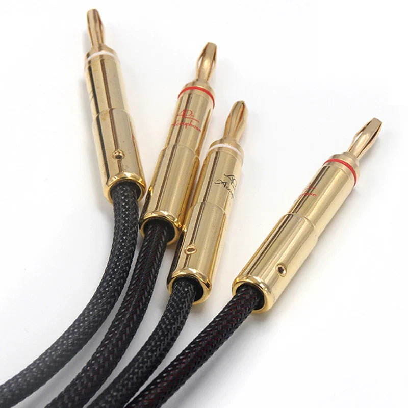 Professional OCC Speaker Lines - Accuphase Anniversary 4x4 Banana Plugs for Hi-Res Systems