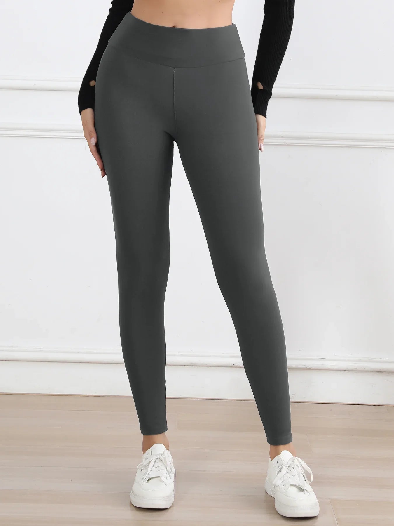 Leggings chauds en polaire pour femmes, collants épais en velours, taille haute, élastiques, Slim, couleur unie, pour prévenir le froid, automne et hiver