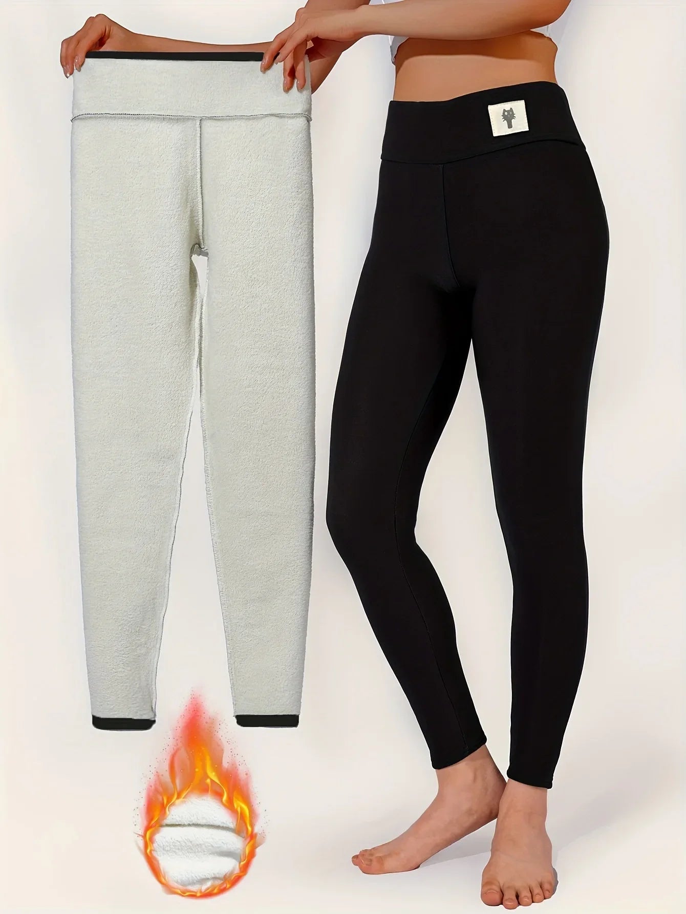 Hiver épaissir Leggings chauds femmes agneau cachemire Joggers taille haute polaire collants élastiques collants chauds pantalon mince velours Legging