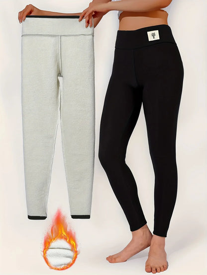 Hiver épaissir Leggings chauds femmes agneau cachemire Joggers taille haute polaire collants élastiques collants chauds pantalon mince velours Legging