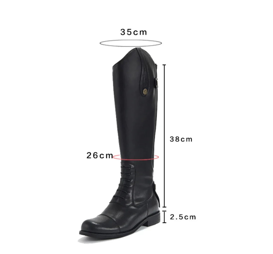 Bottes d'équitation 2025 en cuir, bottes longues, équipement d'équitation, chaussures ultra-résistantes et antidérapantes