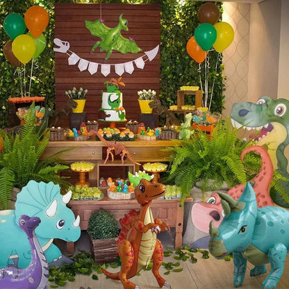 3D Self standing Dinosaur Tyrannosaurus Animal Balloons for Birthday Party Baby Shower Decoration Kit Inflatable Party Supplies