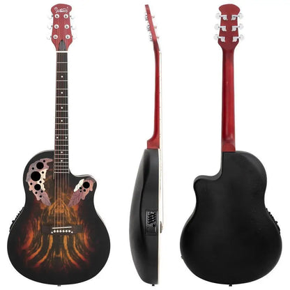 Glarry 41 pouces guitare acoustique-électrique coupée pleine grandeur guitare EQ avec sac