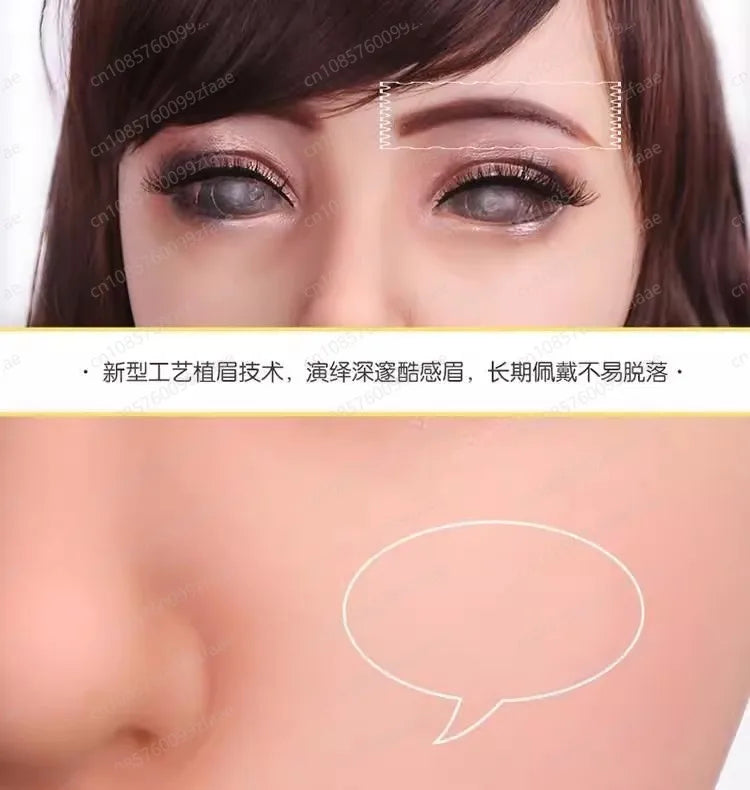 Masque intégral en silicone pour adulte, couvre-chef COS, déguisement, masque, fournitures de travestissement, simulation homme-femme, couvre-chef amélioré