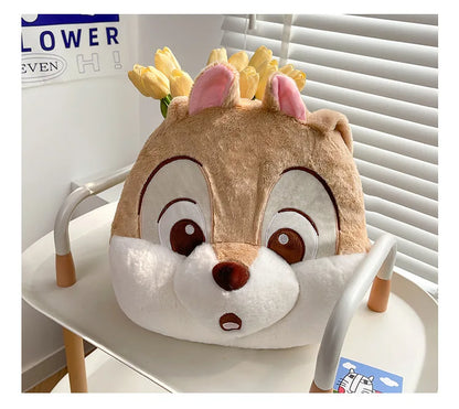 Plush Cartoon Chipmunk Squirrel  Large Capacity Shoulder Bag Sweet Versatile Cute Women's Bag Stitch Mobile Cosmetics Storage