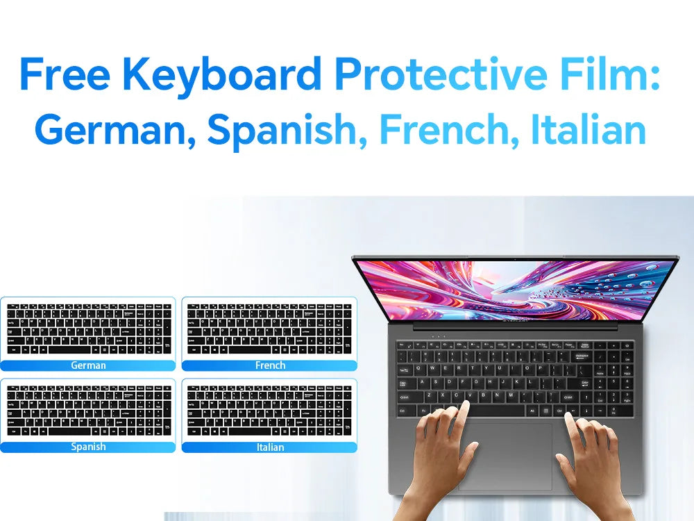 TECLAST F16 Air 16 inch laptop, Flip 180 degree, 16GB + 512GB, for Intel N95 CPU, Windows 11, mini HDMI, backlit keyboard