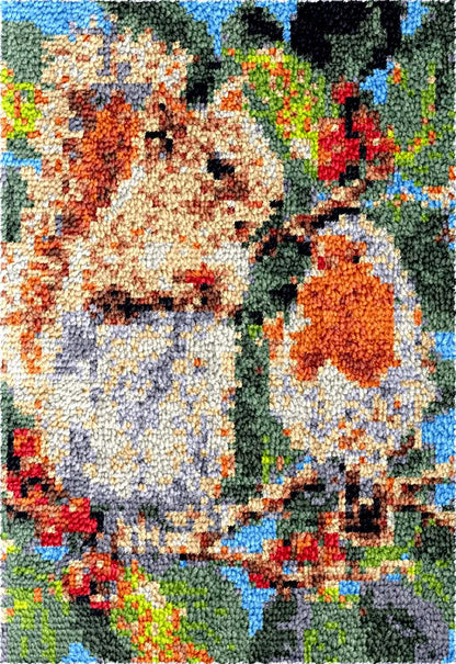 Squirrel Latch hook Carpet embroidery with Pre-Printed Pattern Crafts adults set tapestry Cross stitch rugs Hobby needlework