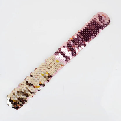 10 bracelets à claquer, design sirène, paillettes brillantes, cadeaux pour enfants et filles, idéal pour fêtes d'anniversaire
