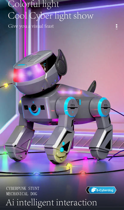 Jouets pour chiens Robot RC-programmation intelligente, Audio Bluetooth, chiot de musique cascadeur interactif Intelligent, jouet cadeau télécommandé