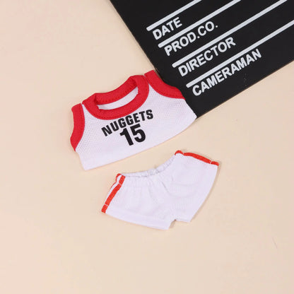 Sale Only Selling Clothes 17cm First Second Generation Labubu Basketball Clothes Cute Doll Decoration Handmade Doll Clothes Gift