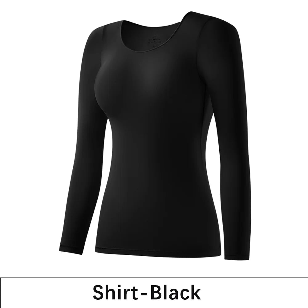 POKARLA 1 ensemble de sous-vêtements thermiques chauds intimes Sexy longs Johns femmes en forme de ensembles femme col moyen vêtements de mise en forme thermique
