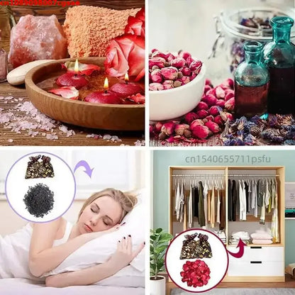 30g Bougie Aromatique Naturelle Savon Parfum Essence Florale Matériau de Fabrication Fleur Séchée Naturelle Décoration de Mariage Décoration de Maison Décoration de Bain