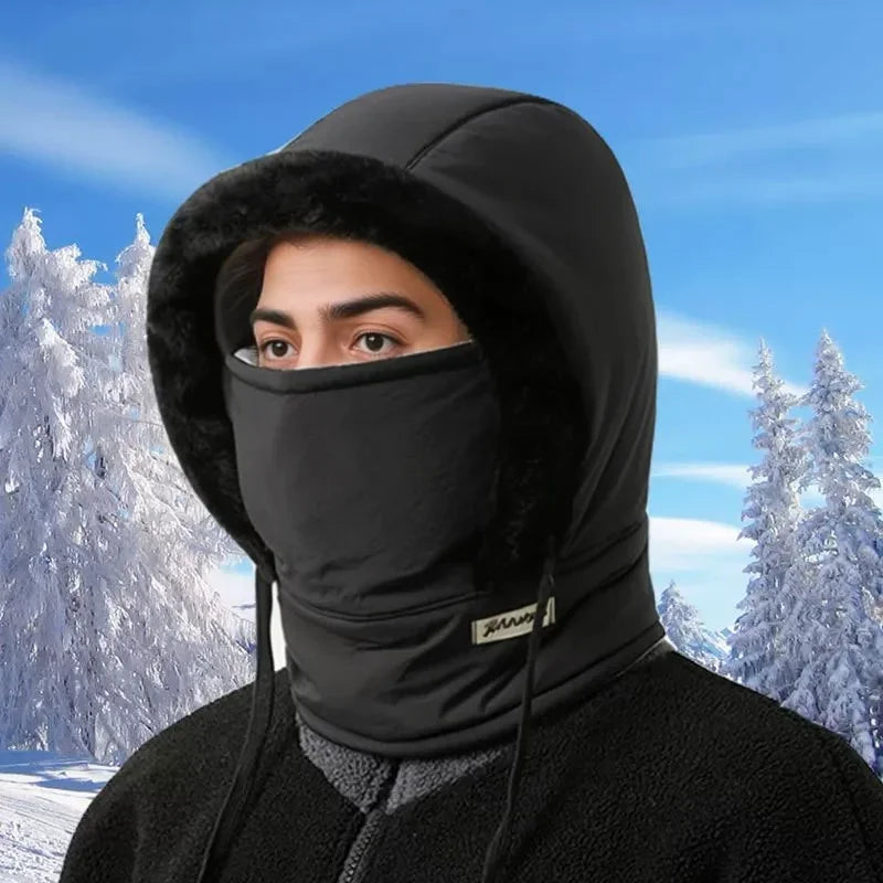 Chapeau chaud d'hiver pour hommes et femmes, Protection des oreilles de cyclisme d'automne et d'hiver avec velours épais pour la Protection contre le froid