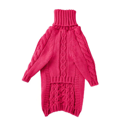 Pull torsadé à col roulé pour chiens, lévriers italiens, manteau chaud pour chien, vêtements d'hiver pour chiens