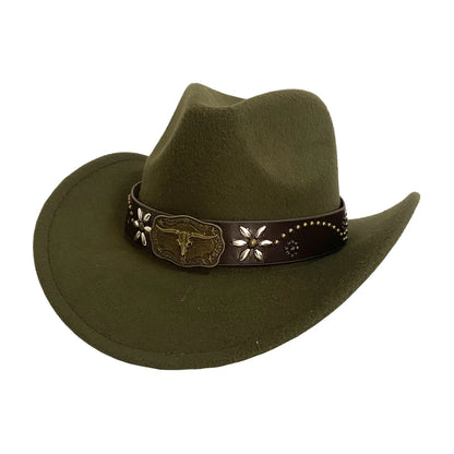 Nouveau Chapeau de Cowboy de Style Occidental pour Hommes et Femmes Chapeau de Gentleman Rétro à Large Bord Chapeau de Cowgirl Jazz Chapeaux de Soleil Tendance pour l'Été