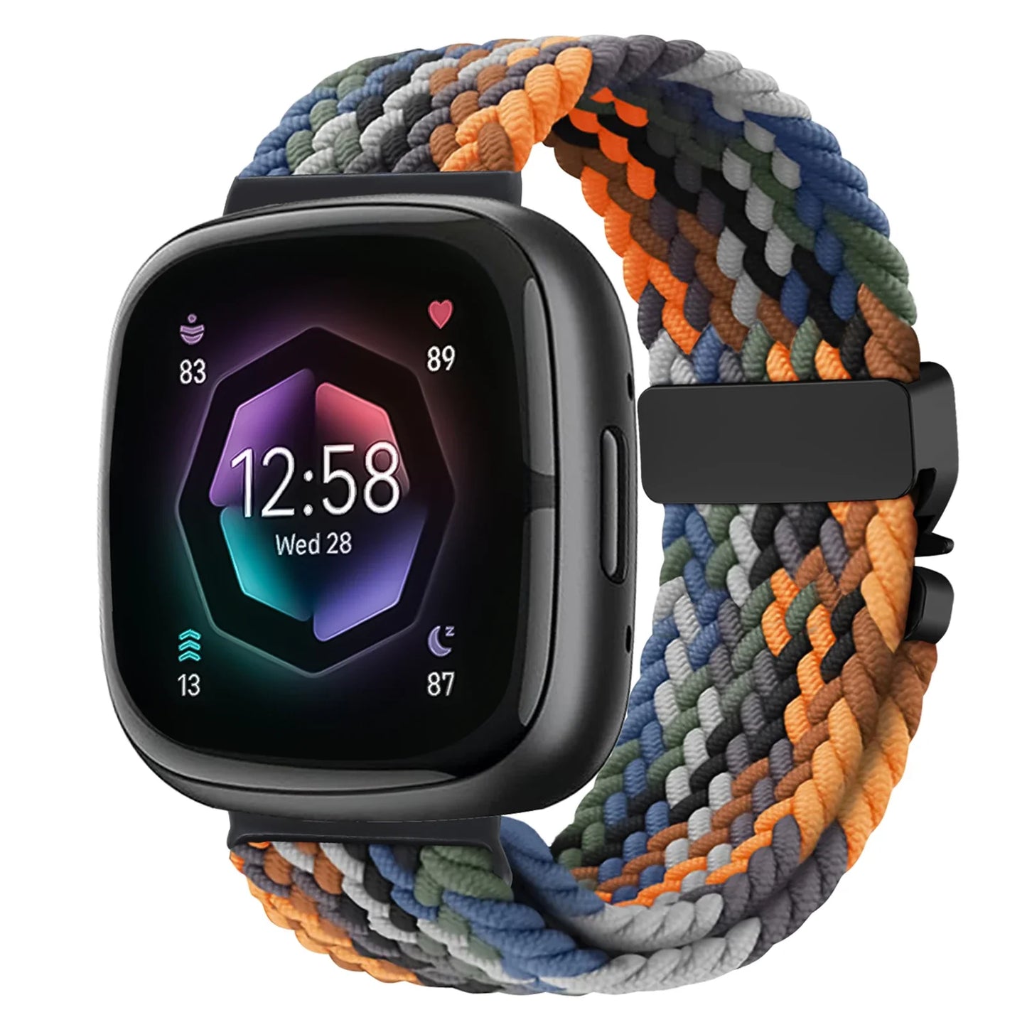 Parachute Braided Strap for Fitbit Versa 4 3 Sense 2 band Accessories replacment nylon correa Bracelet for Fitbit Versa 4 Strap