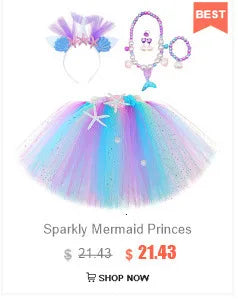 Tenue Jupe Tutu Licorne Bébé Filles pour Fête d'Anniversaire Enfants Jupes en Tulle Ensemble Costumes Noël Halloween avec Ailes