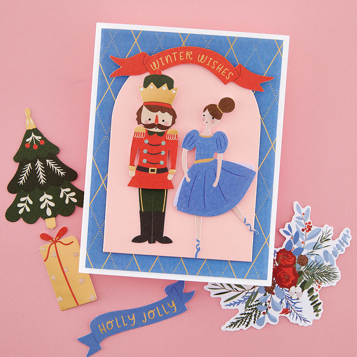Découpes imprimées du ballet Casse-Noisette de la collection Nutcracker Sweet